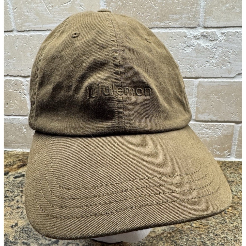 Lululemon Adult Baseball Cap Hat Brown Embroidered Strapback Adjustable